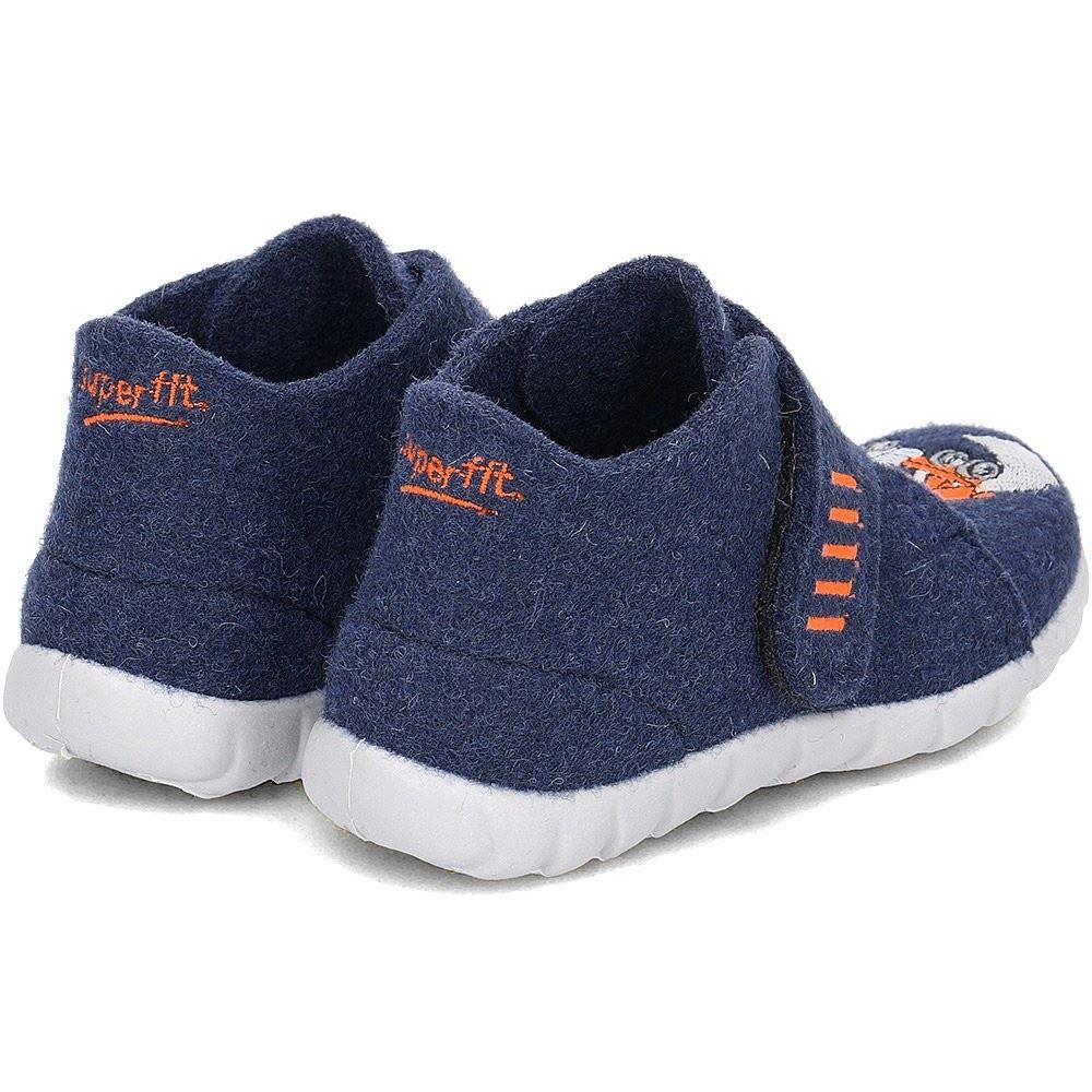 superfit HAPPY blau Filz Hausschuh 3-00291-80  