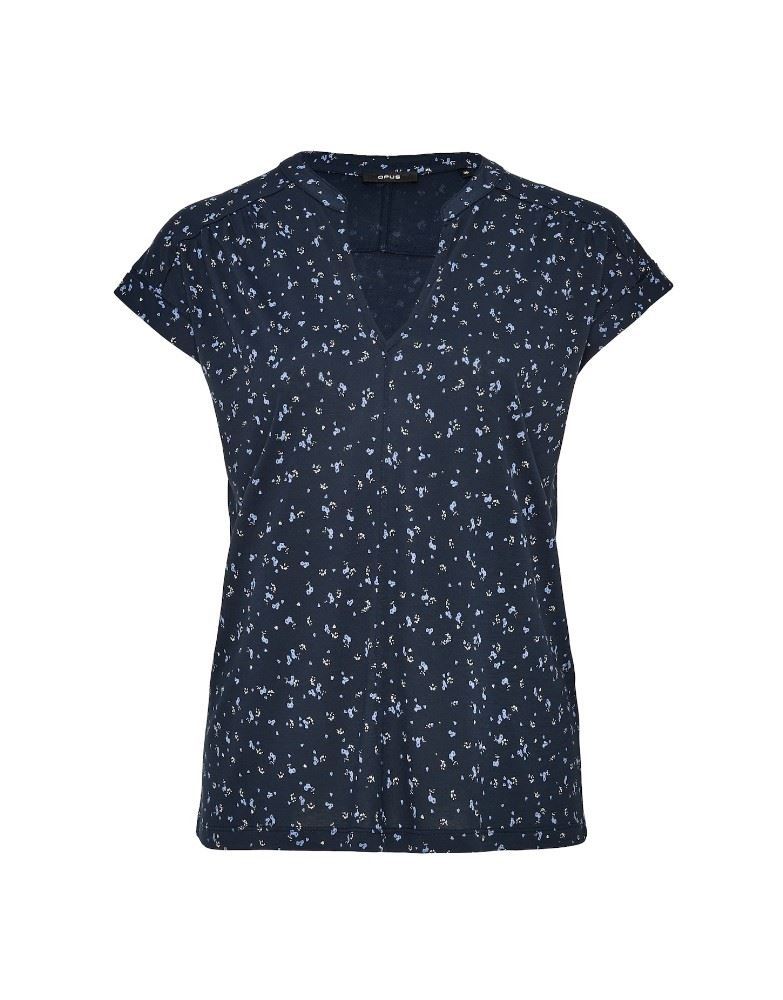OPUS Shirt SANDI vintage flower 1/2 Arm Viskose Blütenprint S22 2260110639100 44 | 900 black | 