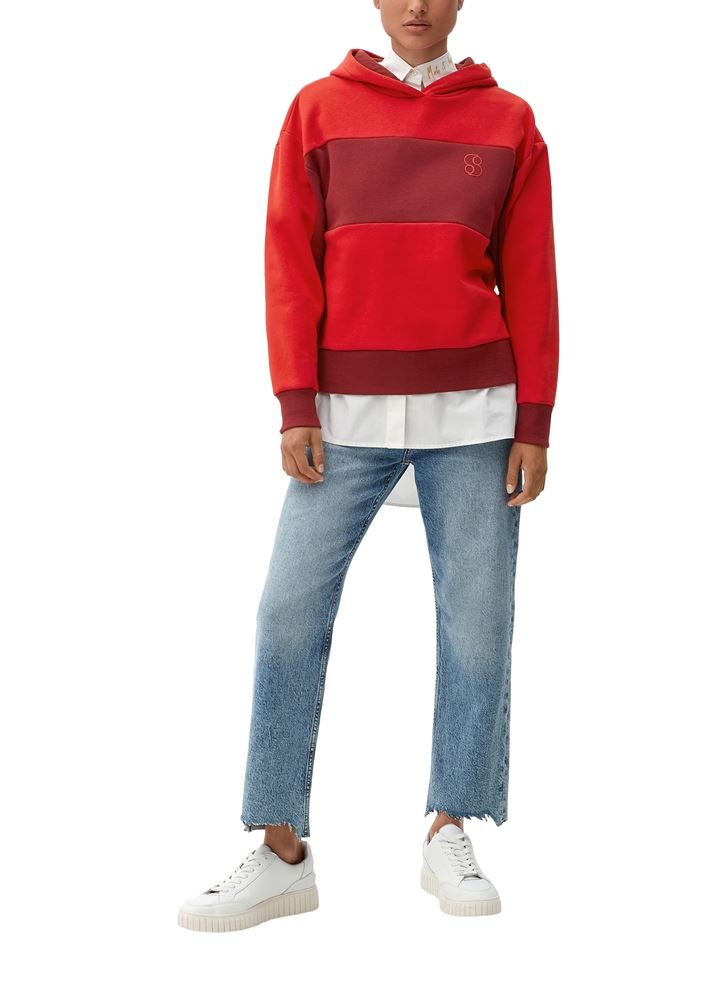 s.Oliver Kapuzensweatshirt mit Blockstreifen S22 2121245 