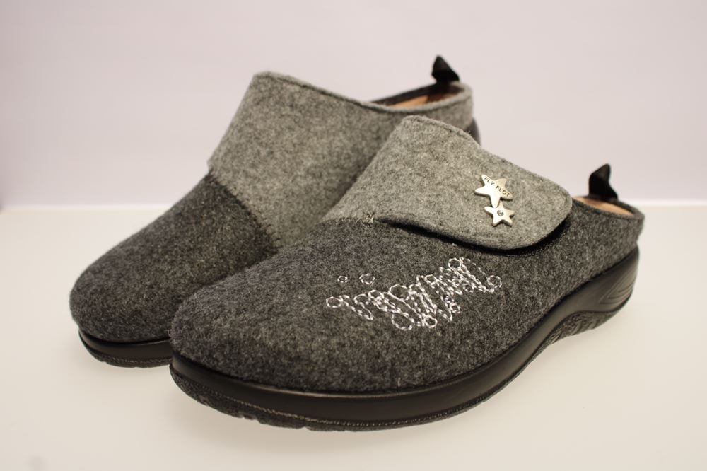 Fly Flot Hausschuhe Hauspantolette grau 63663 37 | grau | 