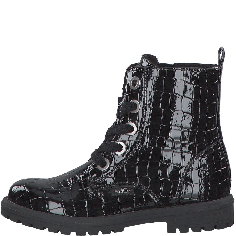 s.Oliver Winterstiefel Kinder 5-5-45220-25 39 | 018 BLACK PATEN | 