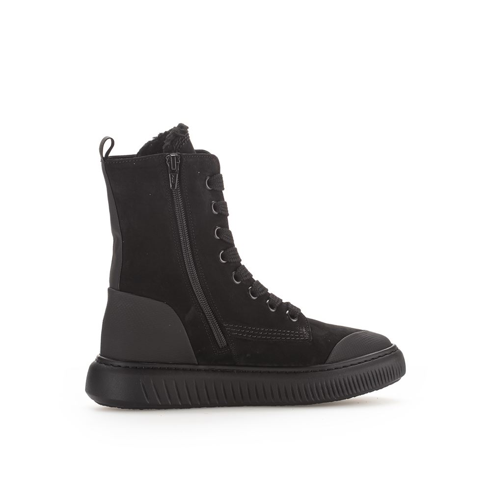 Gabor Damen Winterstiefelette  COMFORT-Mehrweite OPTIFIT-Wechselfußbett warm gefüttert schwarz S22 96.514.91 4,5 | schwarz (Webl.) | H