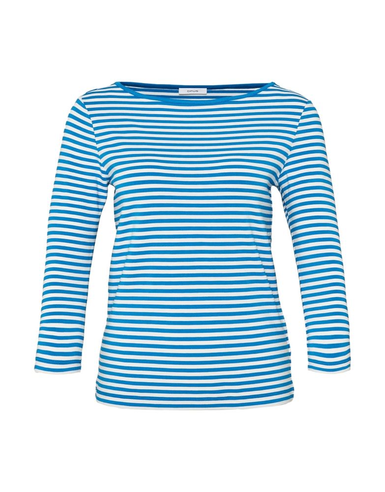 OPUS Shirt Sopili 3/4 Arm gestreift grün, blau S13  10144011138100 40 | 60019 blue up | 
