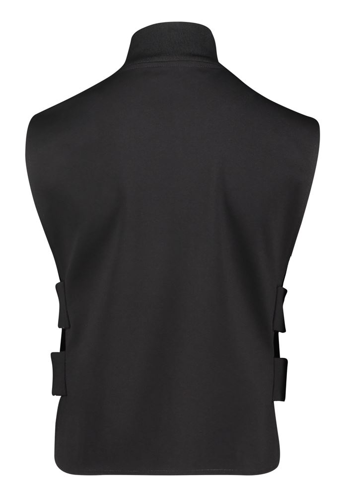 Betty Barclay Steppweste Stehkragen Ledrimitat- Besatz Reißverschluss schwarz S22 71812739 38 | 9045 Black | 