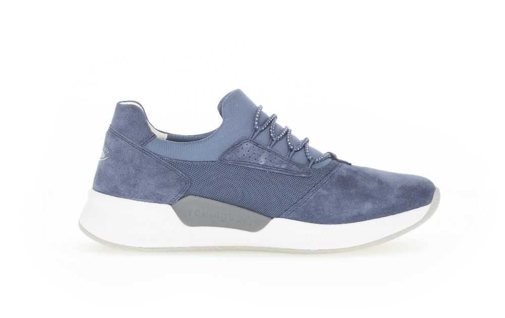 Gabor Rollingsoft Sneaker low Schlupfschuh Wechselfußbett  blau S12   86.951.26 4,5 | jeans | 
