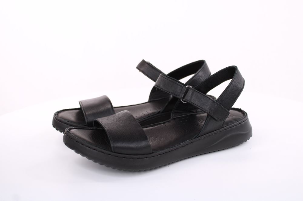 PETER ERIKSON Damen Sandale Leder Comfort- Fußbett blau, schwarz S13 231521 