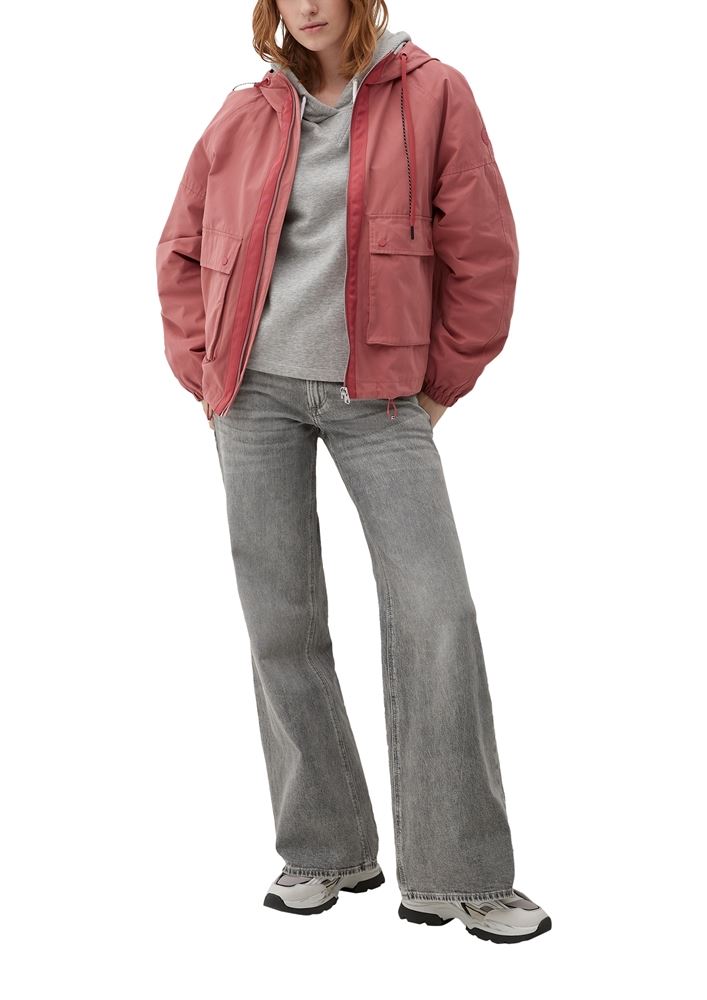 QS designed by Outdoor-Jacke mit Kapuze orange, grün S13 2123942 