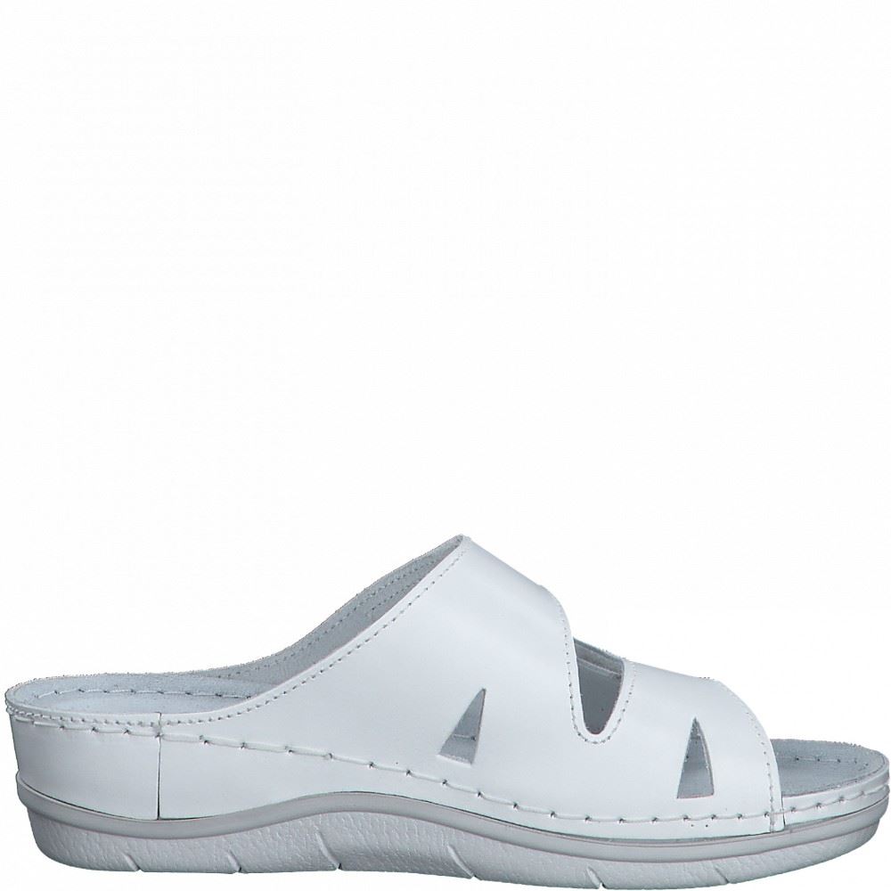Marco Tozzi Pantolette Leder Klettverschluss weiß 2-2-27512-28 41 | 113 WHITE NAPPA | 