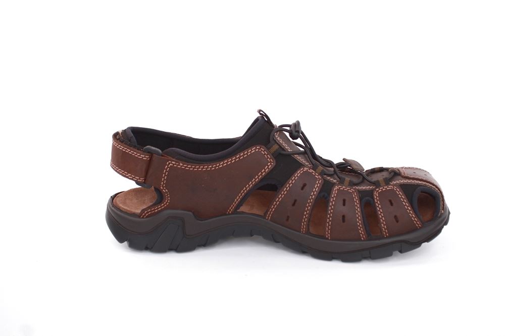 Imac Herren Sandale Trekking sportiv Schuhspitze geschlossen Leder braun S13  353180 