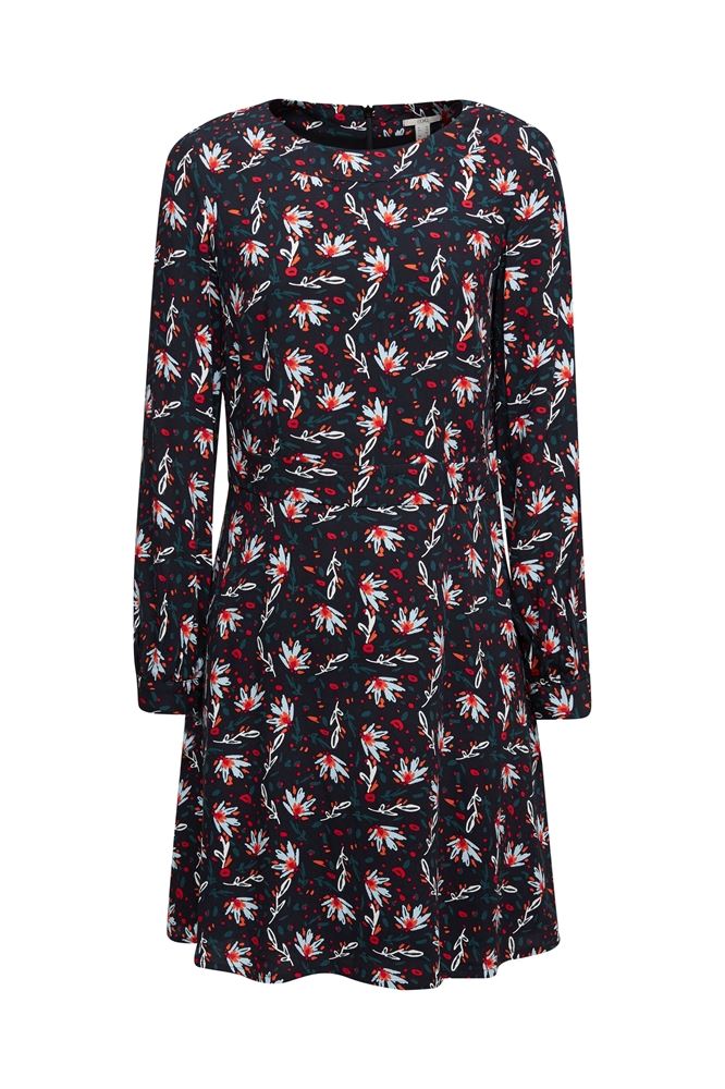 EDC Kleid Blumen 100CC1E319 34 | C003 BLACK 3 | 