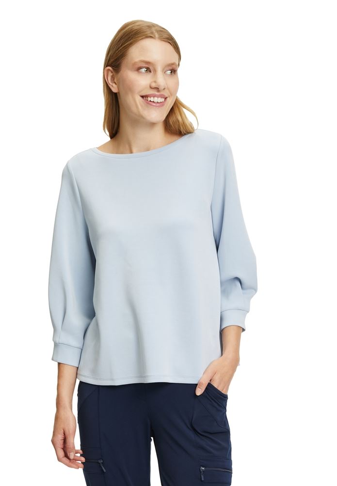Betty Barclay Sweatshirt 3/4 Arm  U- Bootausschnitt blau S22 24791019 44 | 8381 Zen Blue | 