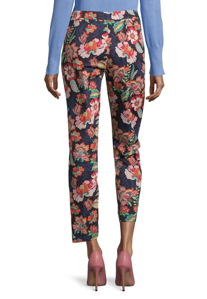 Betty Barclay Hose Regular Fit Floral S10  60511295 44 | 8847 Dark Blue- | 