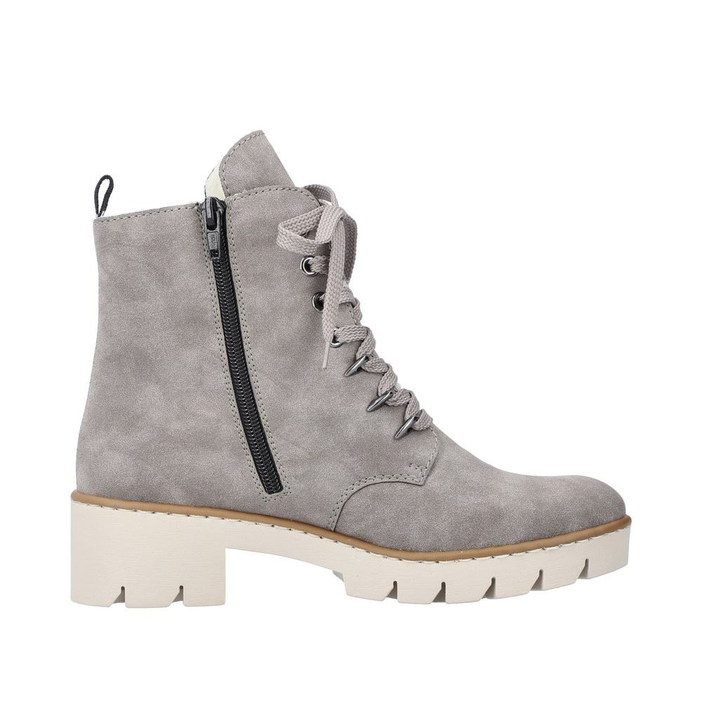 Rieker Antistress Damen Schnürboot Schnürstiefelette Warmfutter grau S22 X5701-40 
