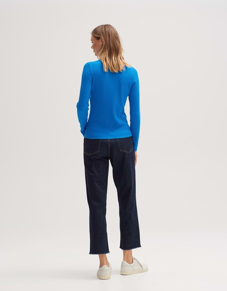 OPUS Strickpullover Pijano Rundhalsausschnitt blau S13  10141710298100 38 | 60019 blue up | 