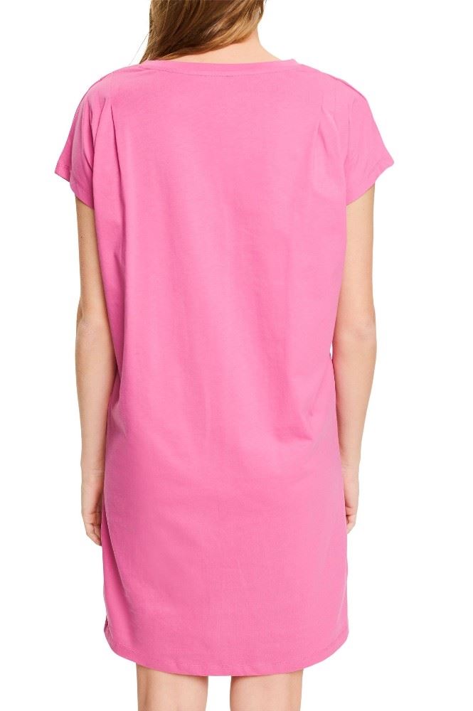 EDC T-Shirt Kleid Bio- Baumwolle rosa S12  032CC1E303 