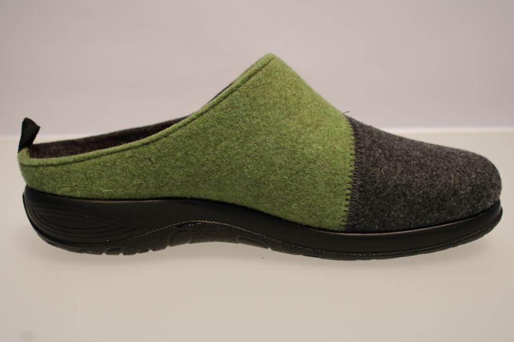 Fly Flot Hausschuh Hauspantolette grau kombi 863917 40 | verde | 