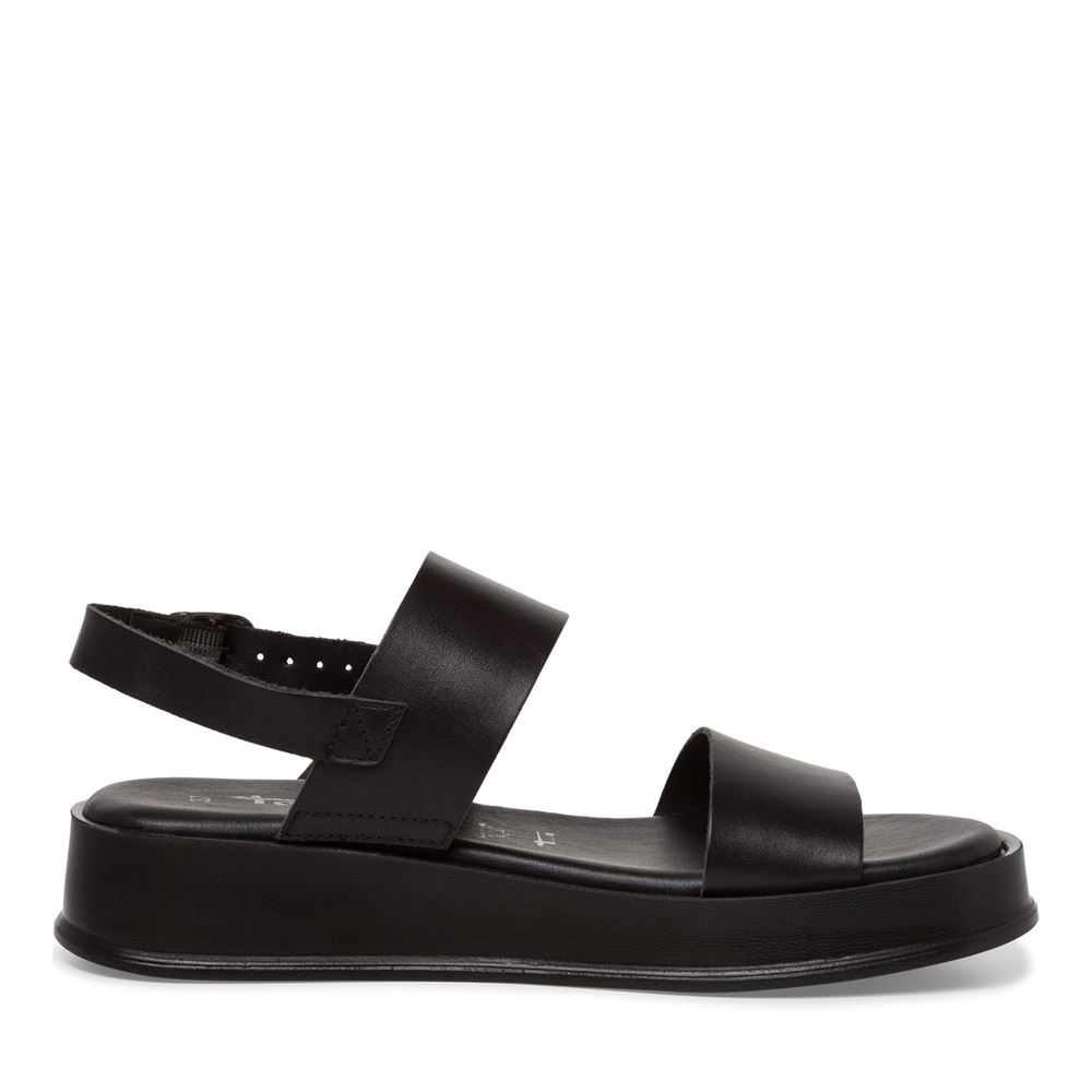Tamaris Sandalette Leder Keilabsatz black S13  1-1-28238-20 