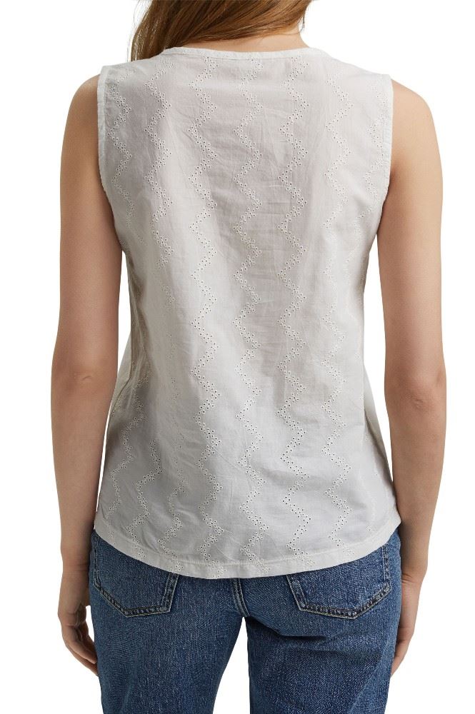 EDC by Esprit Blusentop Lochstickerei  creme 041CC1K303 M | C110 OFF WHITE | 