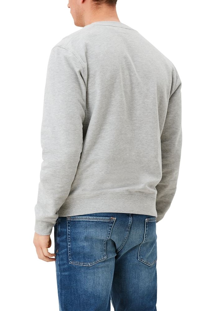 s.Oliver Sweatshirt mit Schriftprint grau 2109641 XXL | 9400 light mela | 