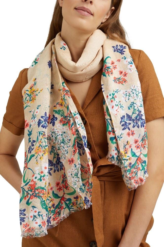 ESPRIT Schal Leinen Print 041EA1Q313 