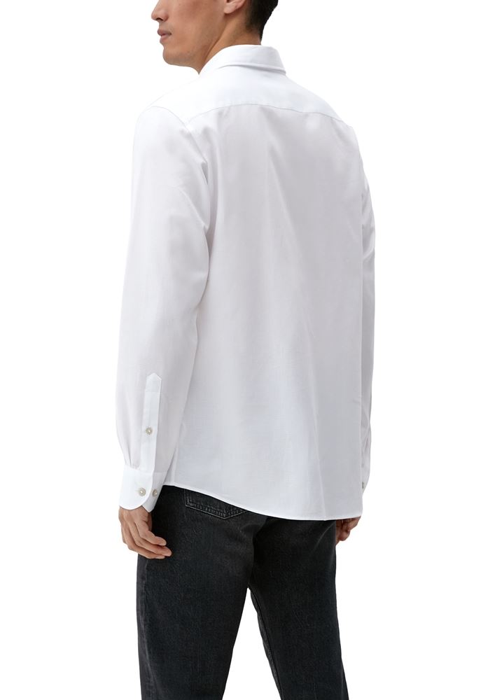 s.Oliver Langarm-Hemd mit Strukturmuster S22 2125781 XXL | 0100 WHITE | 