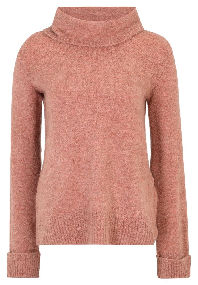 Betty Barclay Pullover großer Kragen beige grün rot S22 57621183 