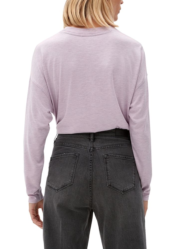 s.Oliver Longsleeve mit GlitzereffektS22 2125973 38 | 40W9 LILAC/PINK | 