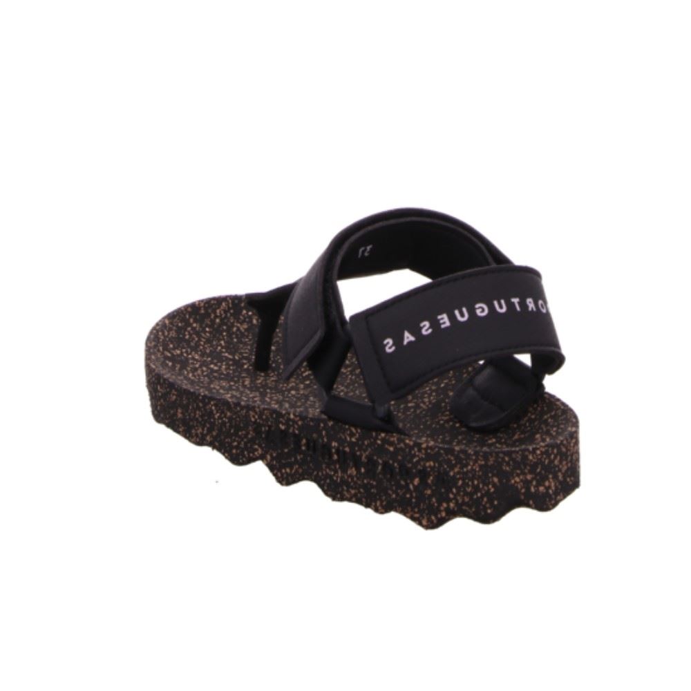 asportuguesas Zehenstegsandale Kork nachhaltig kautschuk P018077008 36 | black/black | 