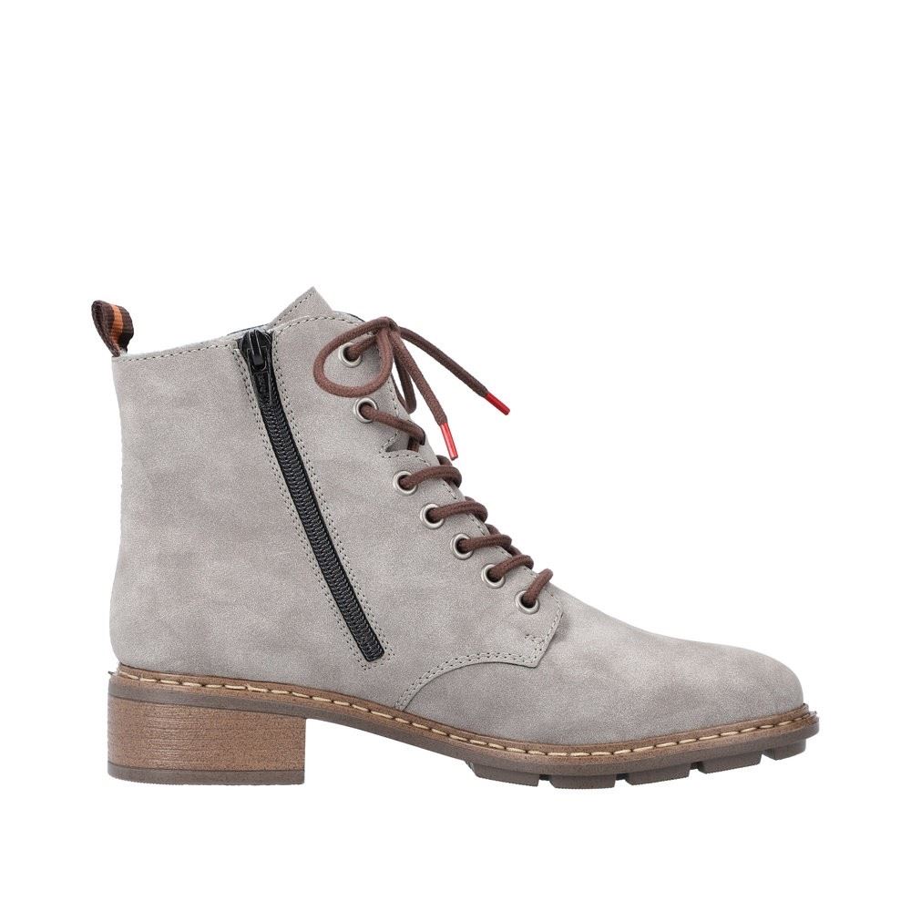 Rieker Antistress Damen Schnürstiefelette grau S22  77210-40 