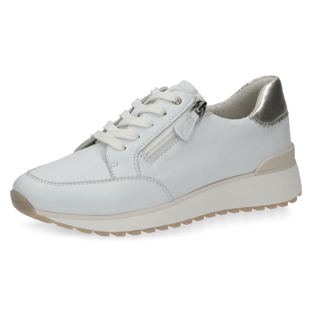 Caprice walking on Air Damen Sneaker Leder Wechselfußbett weiß S13 9-9-23716-20 