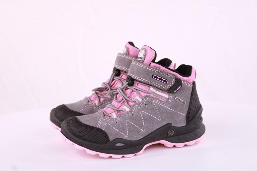 IMAC Kinder Schnürstiefel Schnürschuh Schnellschnürung TEX-Membrane grau S21 832068 35 | gricio/rosa | 