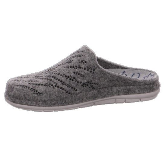 Rohde Rodigo Pantolette Hausschuh grau 6194 37 | 80 grau | 