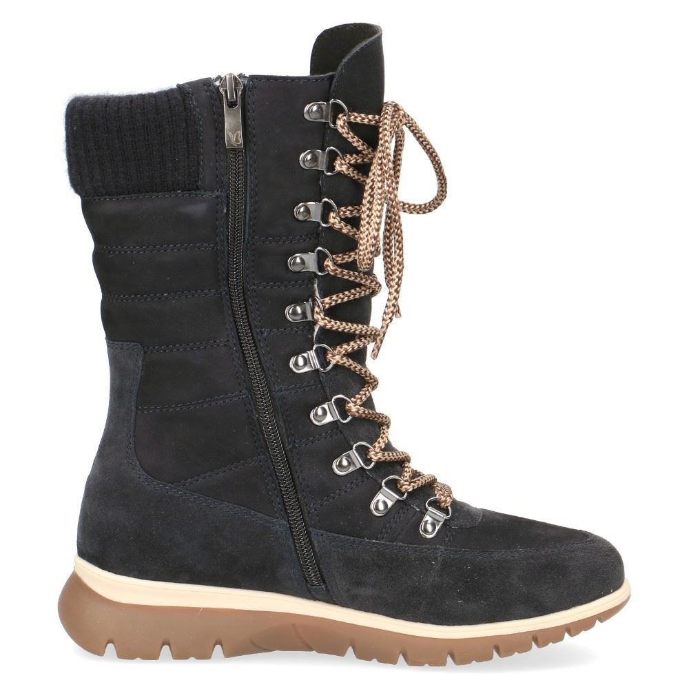 Caprice Leder Schnürstiefel warm mit Reißverschluss 9-9-26219-23 