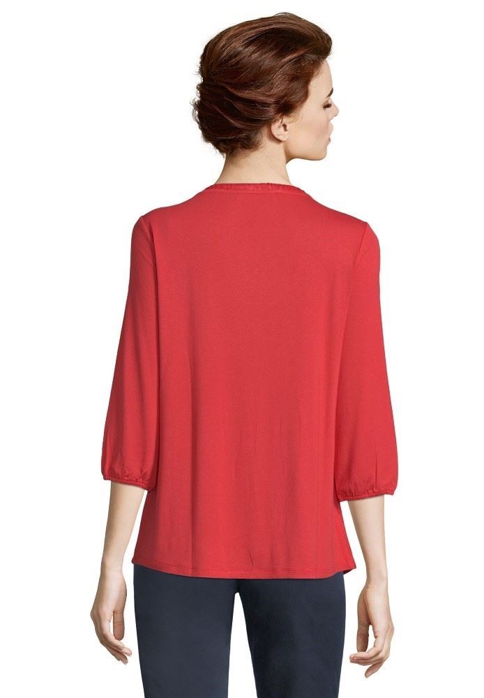 Betty Barclay Bluse Shirt 3/4 weiß rot 38112935 46 | 4074 Hibiscus R | 