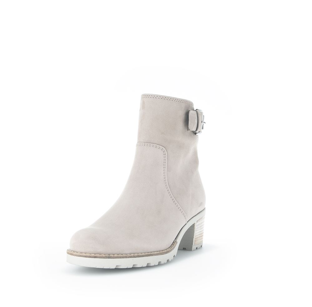 Gabor Stiefelette sportlich Zierschnalle Rauleder grau S23   32.803.43 