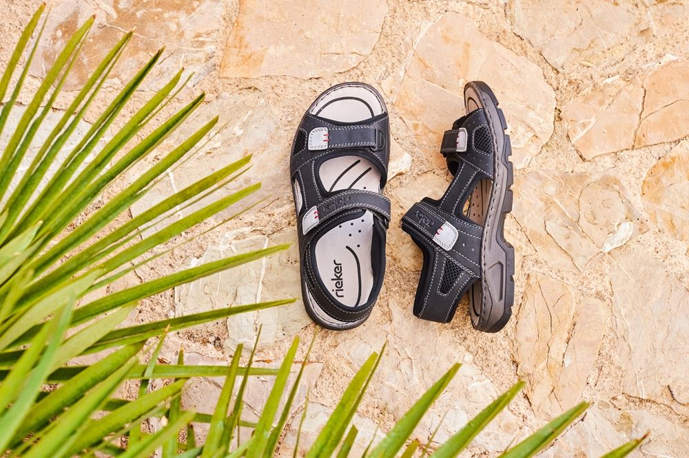 Rieker Sandale Trekking Klettverschluss schwarz 26156-02 