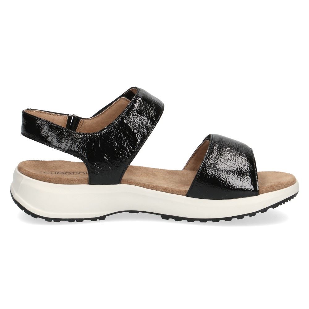 Caprice Sandale Leder Plateau Klettverschluss schwarz 9-9-28716-28 