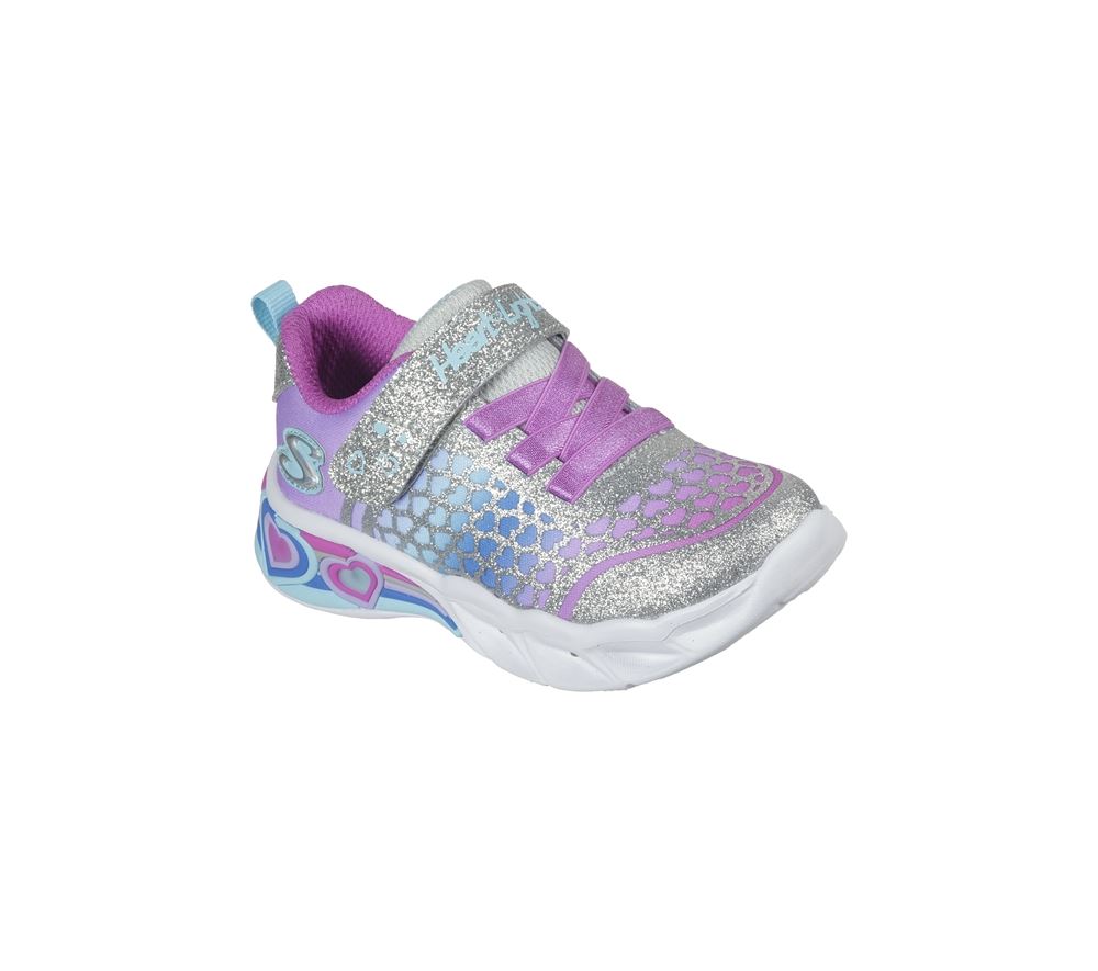 Skechers SWEETHEART LIGHTS LOVELY COLORS Sneaker Kleinkind silber S12 302312N 26 | SMLT | 