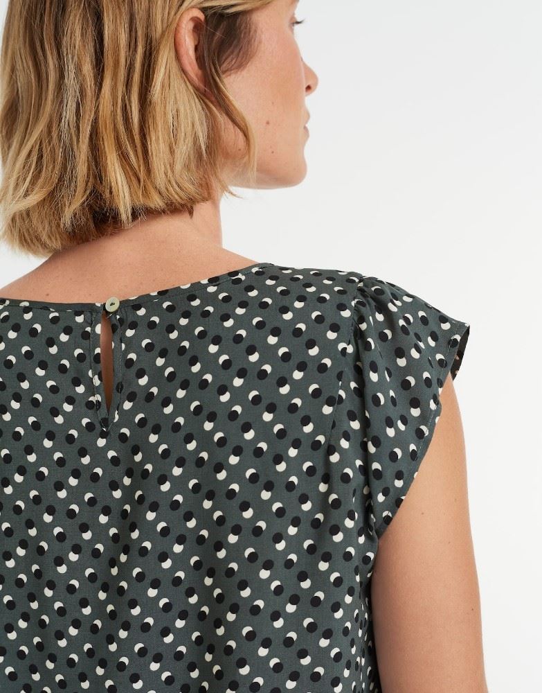 OPUS Shirtbluse Fannie dot caper 2311710424100 44 | 3049 caper | 