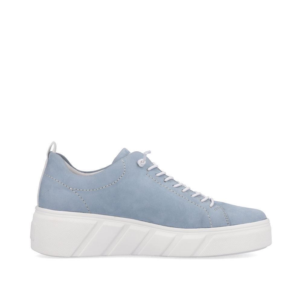 Rieker EVOLUTION Damen Sneaker Leder Plateausohle Wechselfußbett blau S13 W0500-12 