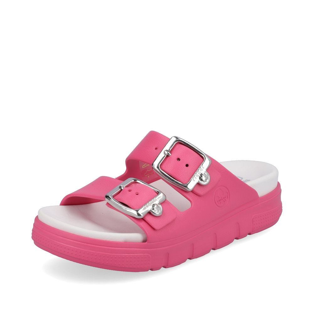 Rieker Damen Pantoletten flamingorosa S13  P2180-32 