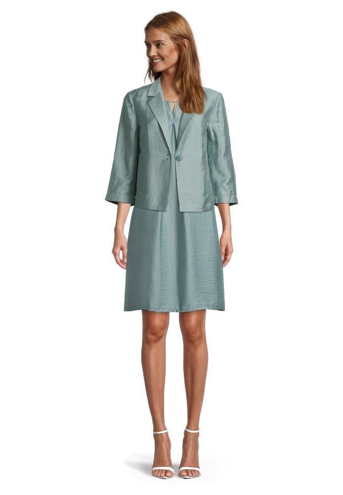 Betty Barclay Sommerblazer Leinen 3/4 Arm blau S11 42562045 38 | 8260 Arctic | 