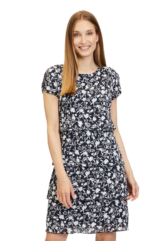 Betty Barclay Stufenkleid florales Muster blau S13 13331113 
