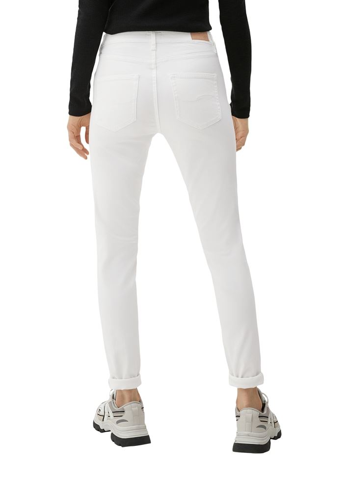 QS designed by Skinny Jeans mit Garment Dye weiß S13 2127762 