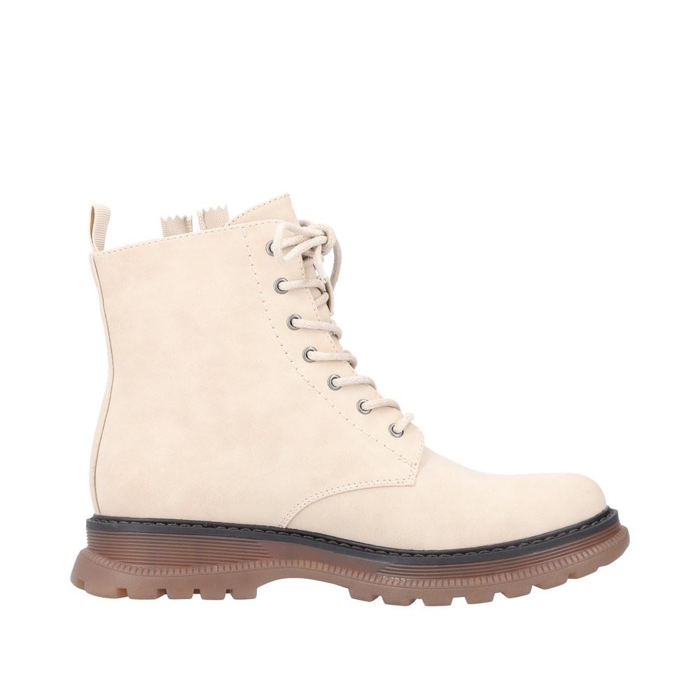Rieker Antistress Damen Schnürboot Schnürstiefelette TEX- Membran beige S22 92821-62 