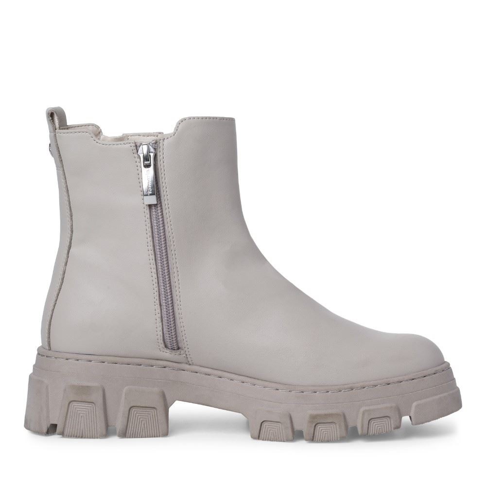 Tamaris Stiefelette derbe Sohle Zierreißverschlüße Wechselfußbett grau schwarz S22 1-1-25907-29 38 | 249 PALE GREY | 