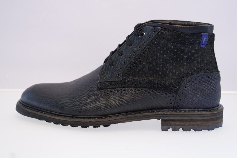 Floris van Bommel Schnürschuh 10978 8 | 03 black snake | 