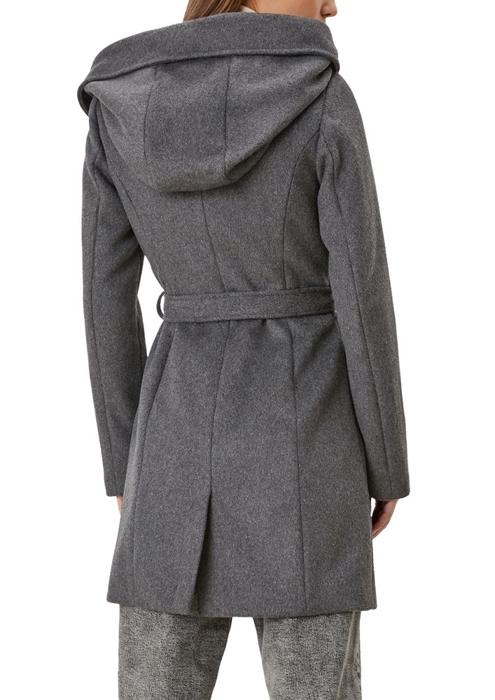 s.Oliver Kapuzenmantel Wollmix schwarz S21 2065704 40 | 9898 black | 