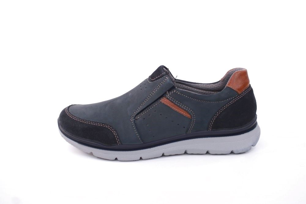 IMAC Herren Slipper Veloursleder blau S12 152421 44 | blu cognac | 