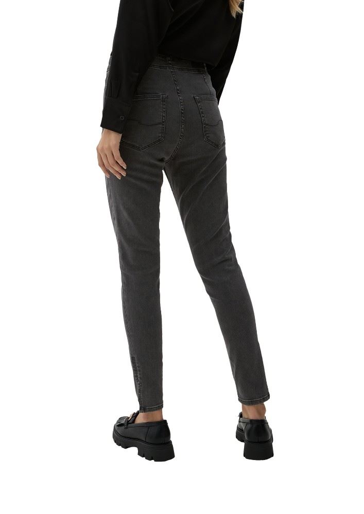 QS designed by Slim-Jeans mit Ziernähten dunkelgrau S22  2118872 36 | 98Z4 GREY/BLACK | 